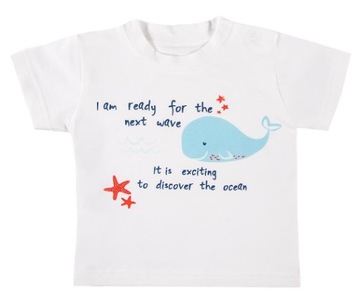 T-SHIRT PODKOSZULEK CHŁOPIĘCY BIAŁY 68