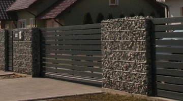 Современный забор, частокол, откатные ворота, Д3м х В1,5м, оцинковка + цвет