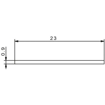 Уплотнитель клиновой на боковое стекло фургона, 23мм, универсальный.