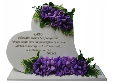 SERCE NA GRÓB POMNIK STROIK STATUETKA NA CMENTARZ