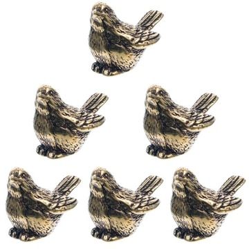 Zestaw ptaków z mosiężnym wróblem w stylu retro 6