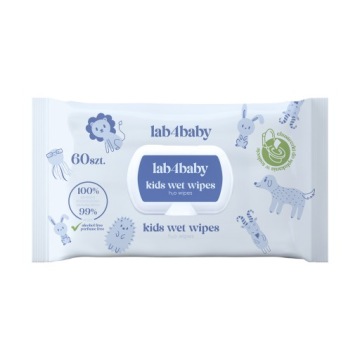 Серветки Вологі Для Дітей lab4baby Kids H2O Wet Серветки 60 шт.