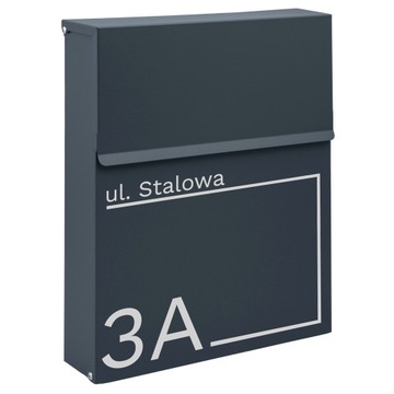 ANTRACYTOWA SKRZYNKA NA LISTY POCZTĘ + WZÓR NAPIS