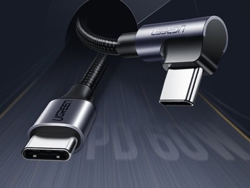 Кабель Fast USB Type-C USB-C 3A 2 м QC 4.0 PD угловой кабель Huawei HTC 60 Вт