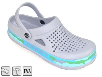 KLAPKI BASENOWE KROKSY BUTY OGRODOWE MĘSKIE LACZKI