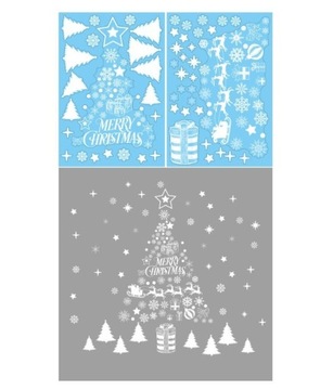 Новогодние наклейки на окна NKD02