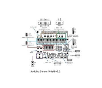 Модуль Sensor Shield V5.0 для Arduino
