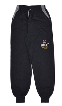 SPODNIE DRESOWE wzory DRESY szare RIOT - 122