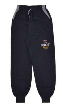 SPODNIE DRESOWE wzory DRESY szare RIOT - 128