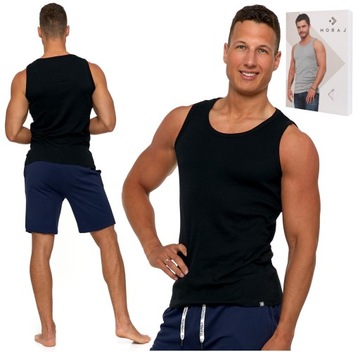 PODKOSZULEK MĘSKI Koszulka Bez Rękawów Podkoszulka 100% Bawełna MORAJ - 3XL