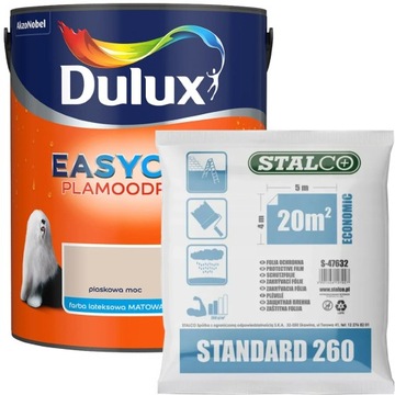 Dulux EasyCare Farba Piaskowa moc Mat 5L + GRATIS