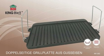 ЧУГУННАЯ Плита, двухсторонняя решетка для гриля, камина, сковороды-гриль