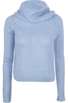 F&F Modny Elegancki Błękitny Kobiecy Sweter Wykładany Damski Golf XL 42