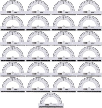 Транспортир MemoBe by Pratel 10 см, 180 градусов, прозрачный, 10 шт.
