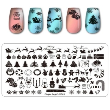 Штемпельная пластина для украшения ногтей РОЖДЕСТВО