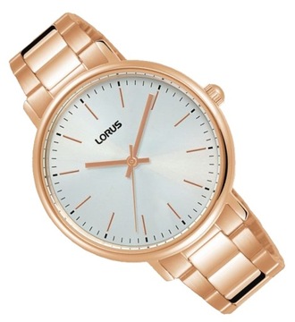 Klasyczny zegarek damski na bransolecie Lorus RG266RX9 Rose Gold + Grawer