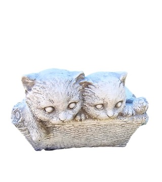 FIGURKA BETONOWA - KOT KOTY W KOSZYKU model II