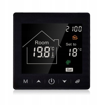 Termostat WiFi zwierny piec 3A Czarny RT TUYA