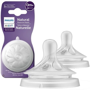 AVENT NATURAL RESPONSE SMOCZEK SMOCZKI DO BUTELKI 2 SZTUKI 0M+