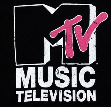 Bluza damska młodzieżowa bez kaptura MTV Music Television r.M czarna nadruk