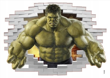 Naklejki na ścianę szafkę HULK green monster hero
