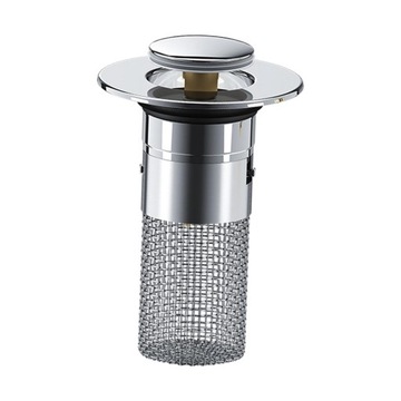 Filtr odpływowy typu Push, związany z umywalką, rdzeń z PP