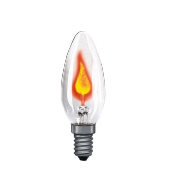 Źródło światła dekoracyjne LED Płomyk 3W E14 1lm 97mm 230V przeźroczysta /