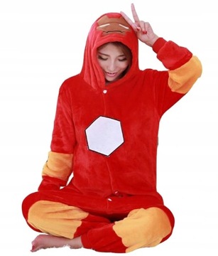 PIŻAMA KOMBINEZON KIGURUMI DRES ONESIE IRON MAN XL