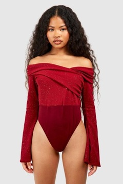 AC23120 *BOOHOO PETITE BROKATOWE BODY ODKRYTE RAMIONA MARSZCZENIA S