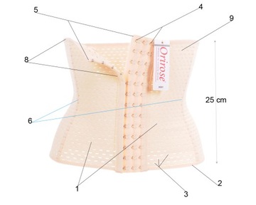 Orirose wysoki PAS GORSET mocno WYSZCZUPLAJĄCY modelujący brzuch REGULACJA