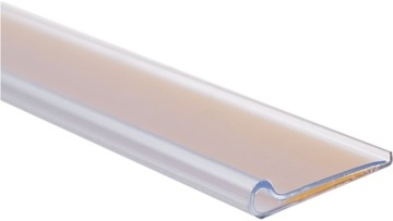 ЭТИКЕТКА КАРМАН С КРЫШКОЙ, КЛЕЙКАЯ, ПРОЗРАЧНАЯ, 18Х200 ММ - 50 ШТ.