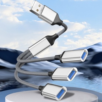 РАЗДЕЛИТЕЛЬ КАБЕЛЯ ПИТАНИЯ USB НЕЙЛОН АЛЮМИНИЕВЫЙ СПЛАВ