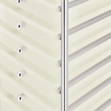 Wózek z 10 szufladami, biały, plastikowy