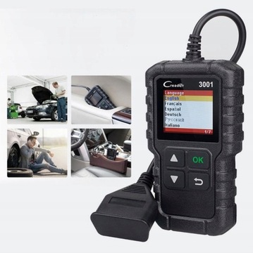 CR-3001 СКАНЕР ОШИБОК ИНТЕРФЕЙСА OBD-2 СТИРАНИЕ