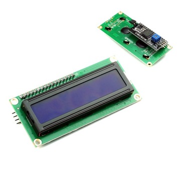 Wyświetlacz LCD1602 niebieski 2x16 + konwerter I2C HD44780