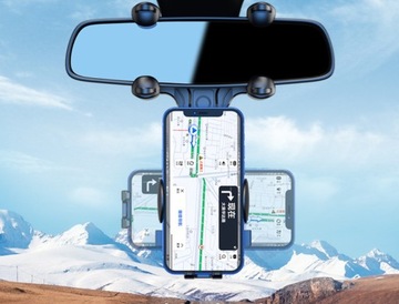 ДЕРЖАТЕЛЬ ТЕЛЕФОНА, ПРИКРЕПЛЕННЫЙ К ЗЕРКАЛУ 360°