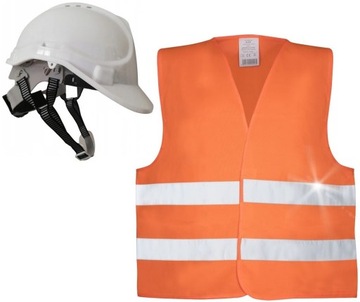 Kask Roboczy Ochronny+Kamizelka Ostrzegawcza Ardon
