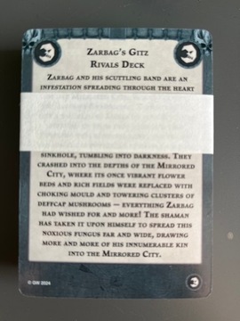 RIVALS OF THE MIRRORED CITY Warhammer Underworlds Zarbag’s Gitz 2024 KARTY