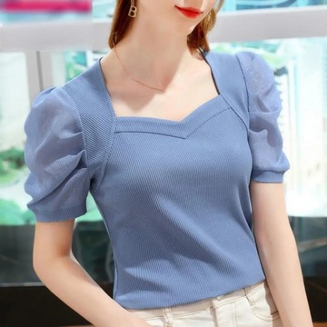 Casual Women Blouse 3/4 Sleeves Breathable Lightwe