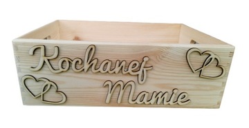 Skrzynka drewniana Kosz Kochanej Mamie Ślub