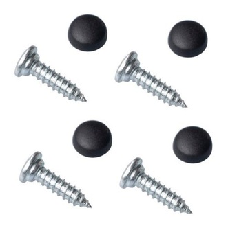 WKRĘT DO MOCOWANIA TABLICY REJESTRACYJNEJ REJESTRACJI + CZARNA ZAŚLEPKA