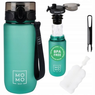 bidon z miarką butelka na wodę z wkładem na owoce bpa free tritan 600ml