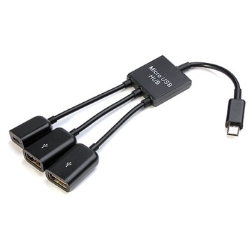HUB Rozdzielacz Kabel HOST OTG Micro 2 x USB