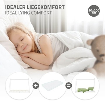 Кровать Типи с реечным каркасом 90х200 см White Wood