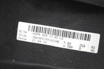 MERCEDES S204 VOLANT ČERNÁ C220 CDI 2010 RHD