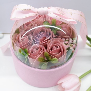 FLOWER BOX KWIATY MYDLANE BUKIET PREZENT