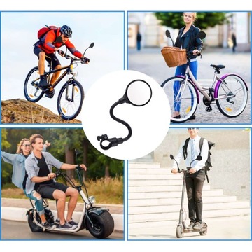 Зеркало велосипедное круглое, длина 8 см, 38 см, регулируемое.