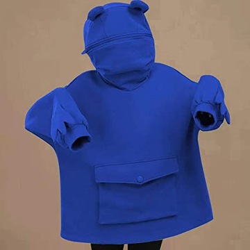 ТЕПЛАЯ ТОЛСТОВКА С ДЛИННЫМИ РУКАВАМИ И КАПЮШОНОМ FROG