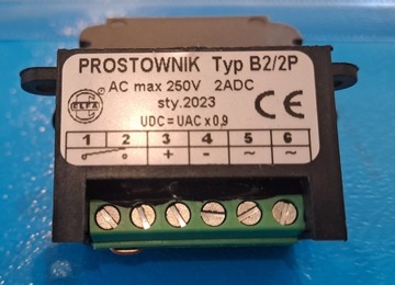Układ prostujący - prostownik 2-połówkowy B2-2P 250