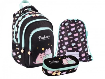 Kotek Pusheen The Cat Pastel Zestaw szkolny Plecak Piórnik Worek Klasa 1-3